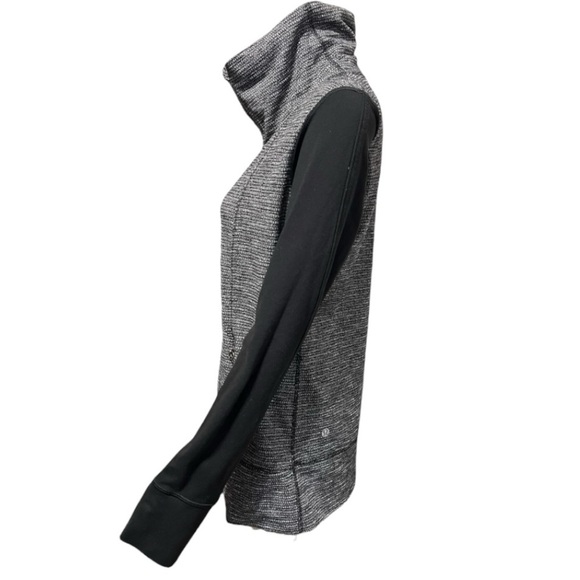 Lululemon Athletica Daily Yoga Black/Gray Coco Pique Jacket Size 8 - Picture 5 of 11